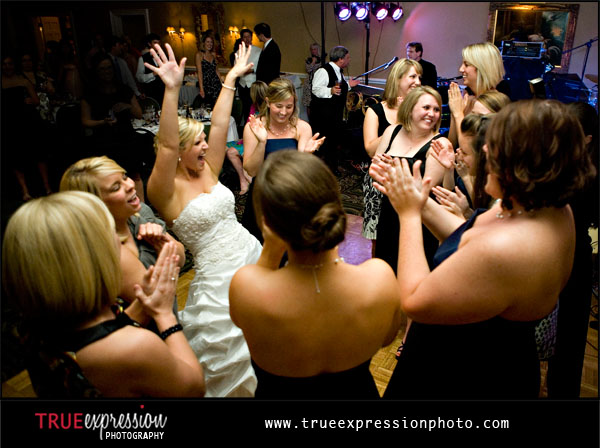 bride celebrating with her friends