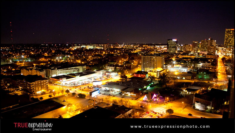 Atlanta at night from the Georgian Terrace Hotel